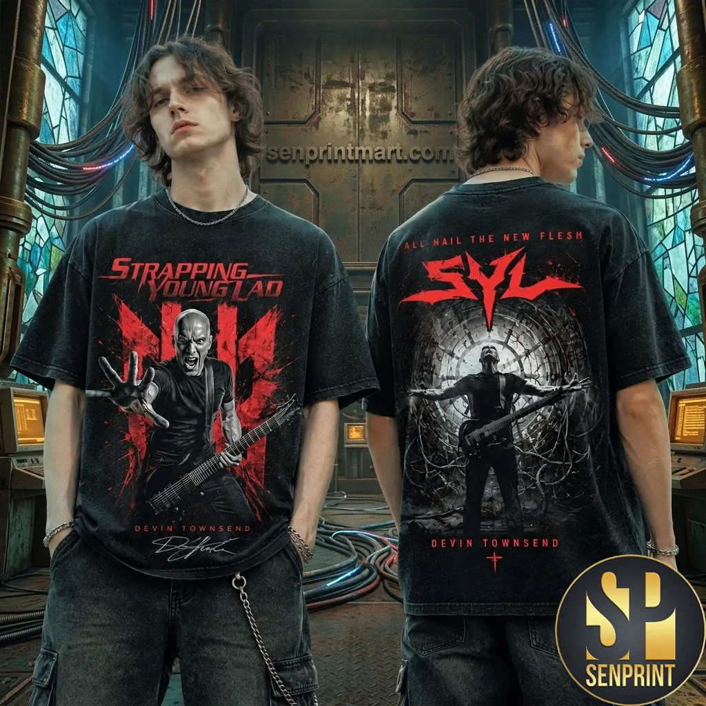 Strapping Young Lad Devin Townsend SYL Heavy Metal Graphic T-Shirt