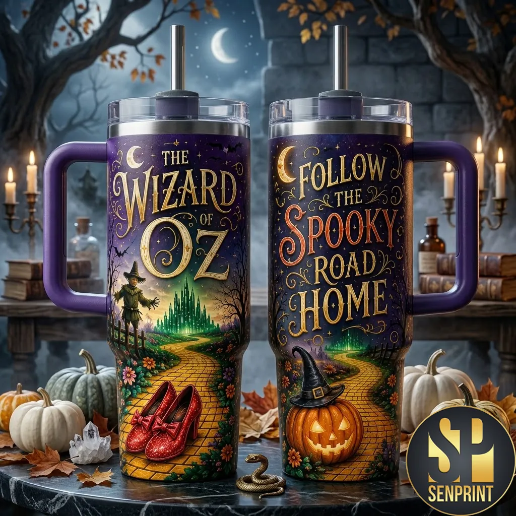 The Wizard of Oz Follow the Spooky Road Home Halloween Travel Tumbler