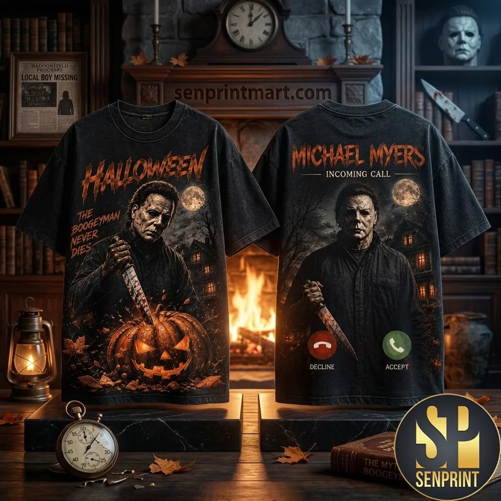 Michael Myers Halloween The Boogeyman Never Dies Vintage Graphic T-Shirt