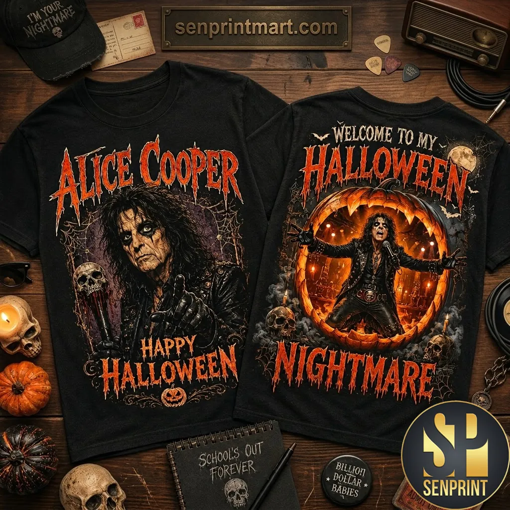 Alice Cooper Welcome To My Halloween Nightmare Vintage Graphic T-Shirt