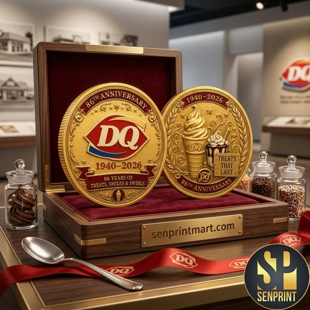 Dairy Queen DQ 86th Anniversary 1940-2026 Gold Commemorative Coin
