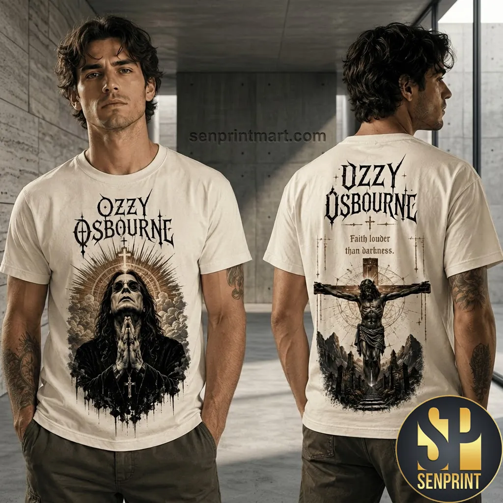 Ozzy Osbourne Faith Louder Than Darkness Vintage Graphic T-Shirt