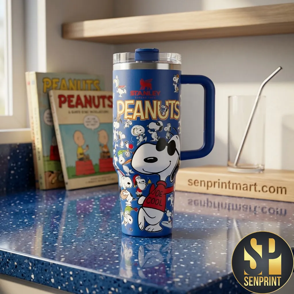 Peanuts Snoopy Joe Cool Blue Insulated 40oz Travel Tumbler
