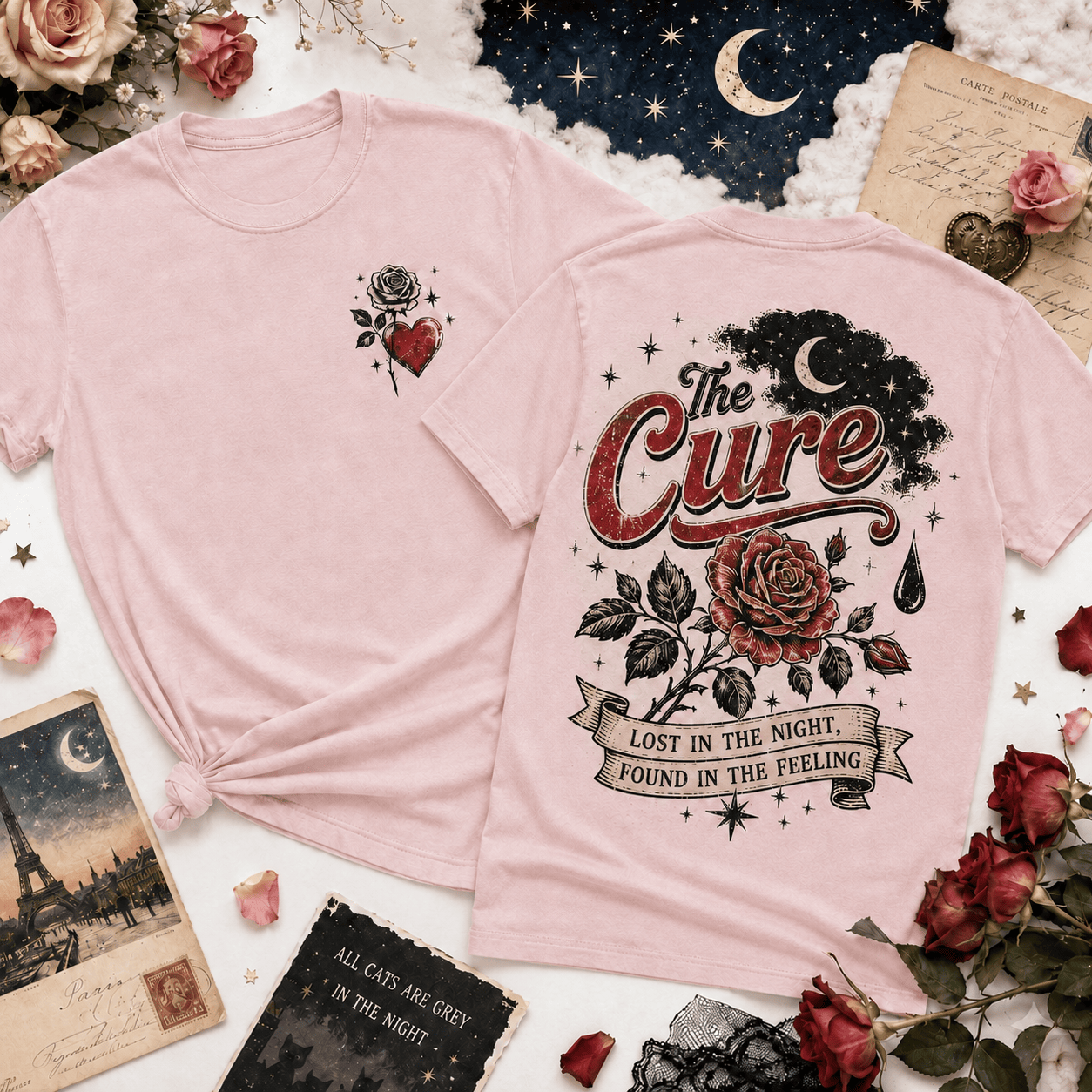 The Cure Lost in the Night Gothic Alternative Rock 3D Graphic T-Shirt