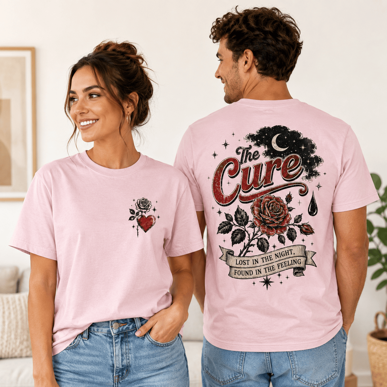 The Cure Lost in the Night Gothic Alternative Rock 3D Graphic T-Shirt The Cure Lost in the Night Gothic Alternative Rock 3D Graphic T-Shirt