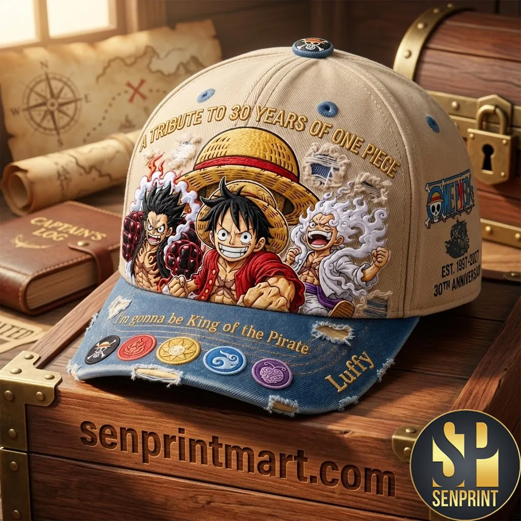 Tribute to 30 Years of One Piece Luffy Embroidered Baseball Cap