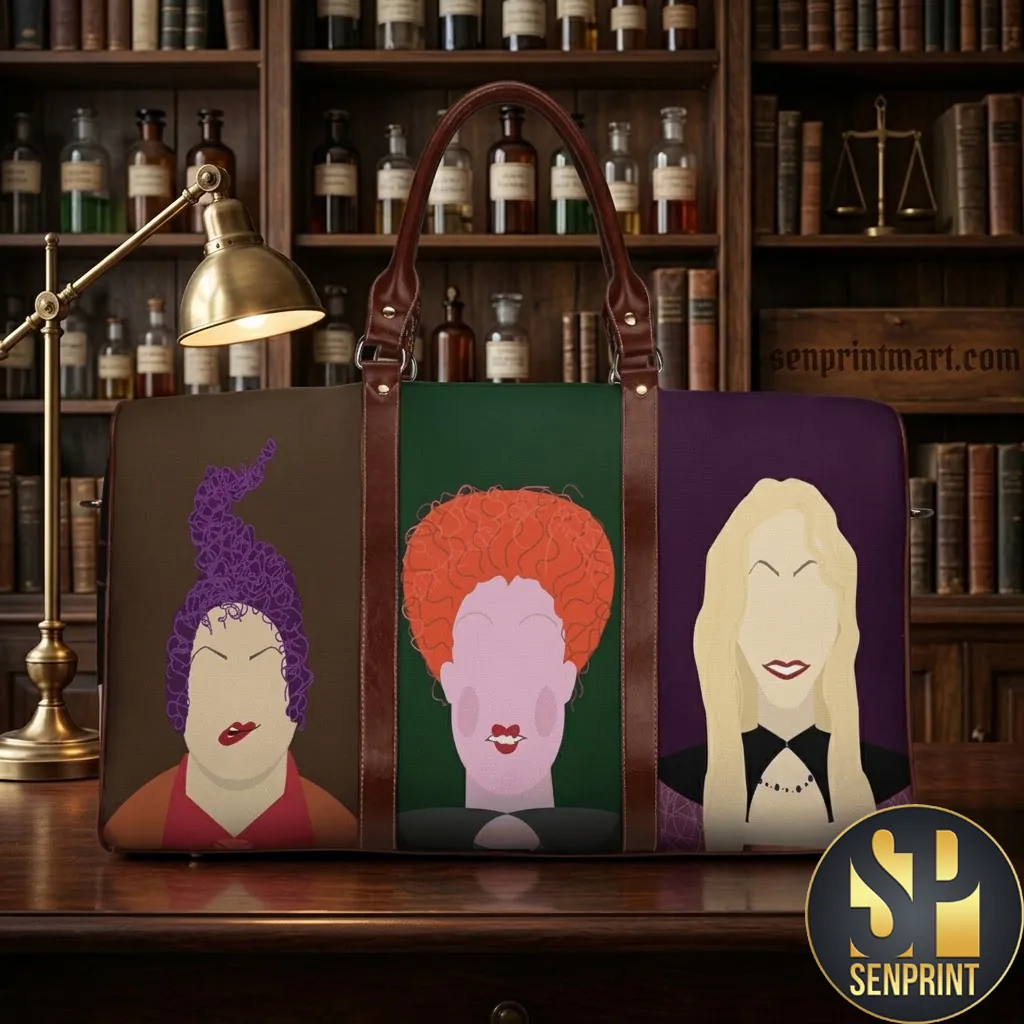 Hocus Pocus Sanderson Sisters Minimalist Halloween Weekender Travel Bag