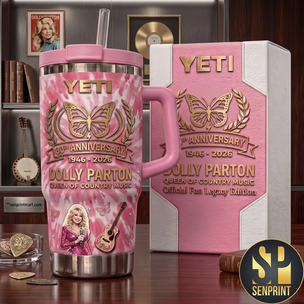 Dolly Parton 80th Anniversary Queen of Country Music Pink Handle Tumbler