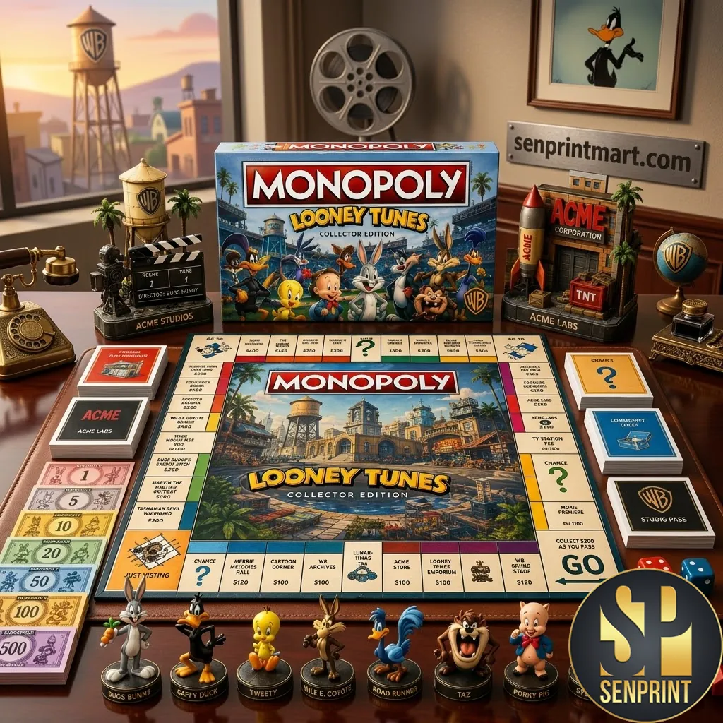 Monopoly Looney Tunes Collector Edition Cartoon Family Board Game