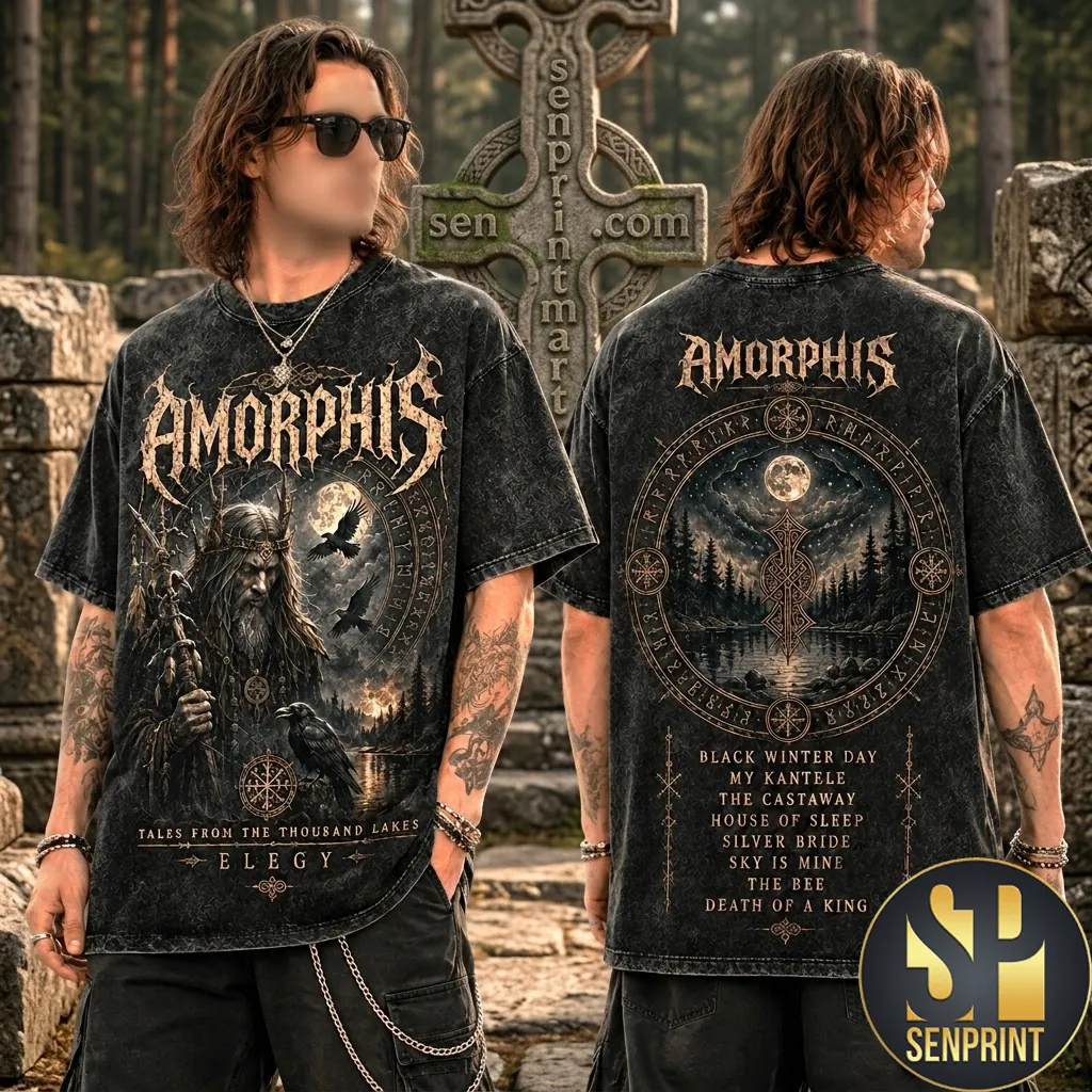 Amorphis Tales From The Thousand Lakes Elegy Vintage Metal T-Shirt