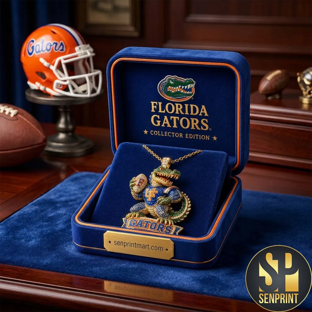 Florida Gators Collector Edition Premium Iced Out Pendant Necklace