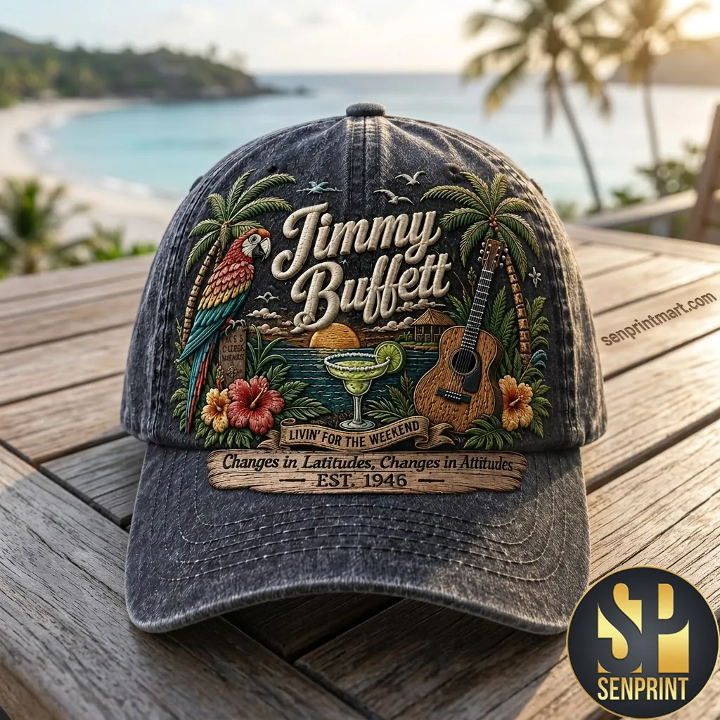 Jimmy Buffett Changes in Latitudes Vintage Washed Baseball Cap