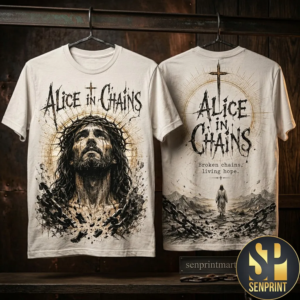 Alice in Chains Broken Chains Living Hope Christian Graphic T-Shirt