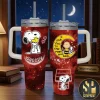 Snoopy Trick or Treat Halloween Purple Insulated 40oz Tumbler with Handle Snoopy Trick or Treat Halloween Purple Insulated 40oz Tumbler with Handle