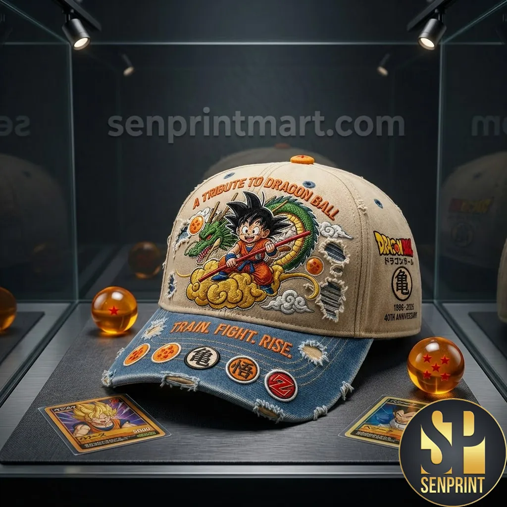A Tribute to Dragon Ball 40th Anniversary Distressed Baseball Cap