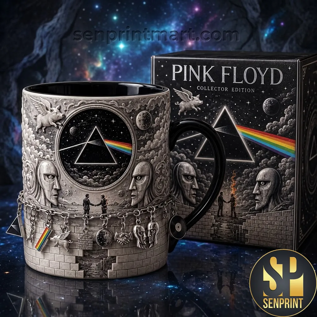 Pink Floyd Collector Edition 3D Sculpted Rock Band Ceramic Mug