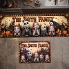 Spooky Halloween Jack and Sally Inspired Personalized Family Name Gothic Runner Rug