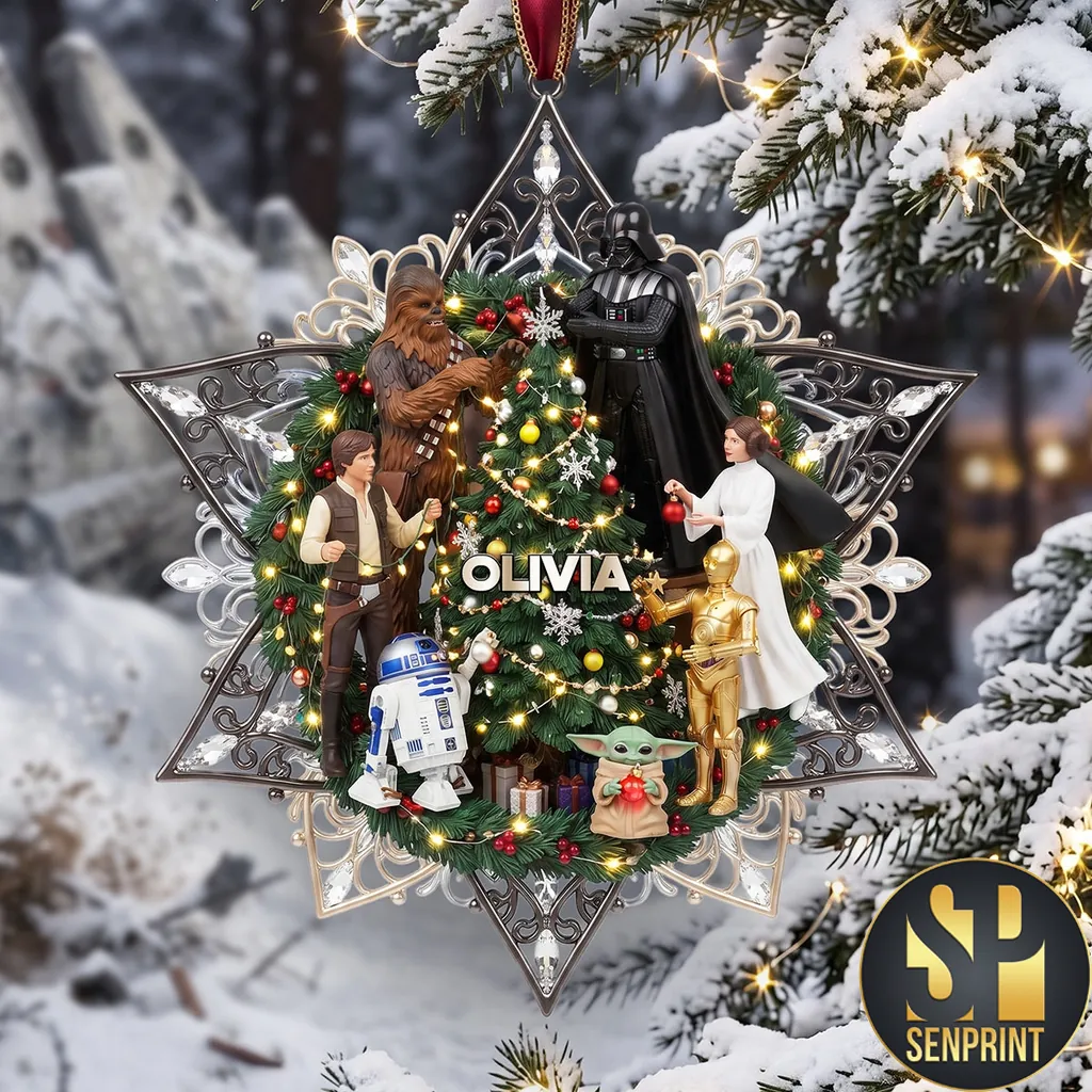 Personalized Star Wars Christmas Tree Custom Name Ornament