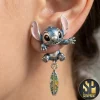 Star Wars Yoda 3D Antique Silver Lightsaber Dangle Earrings Star Wars Yoda 3D Antique Silver Lightsaber Dangle Earrings