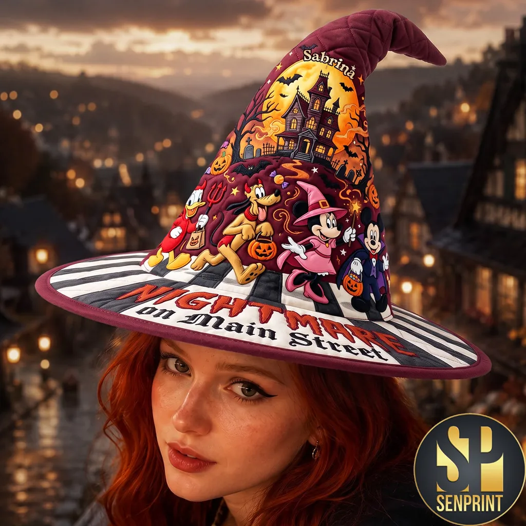 Nightmare on Main Street Personalized Disney Halloween Quilted Witch Hat