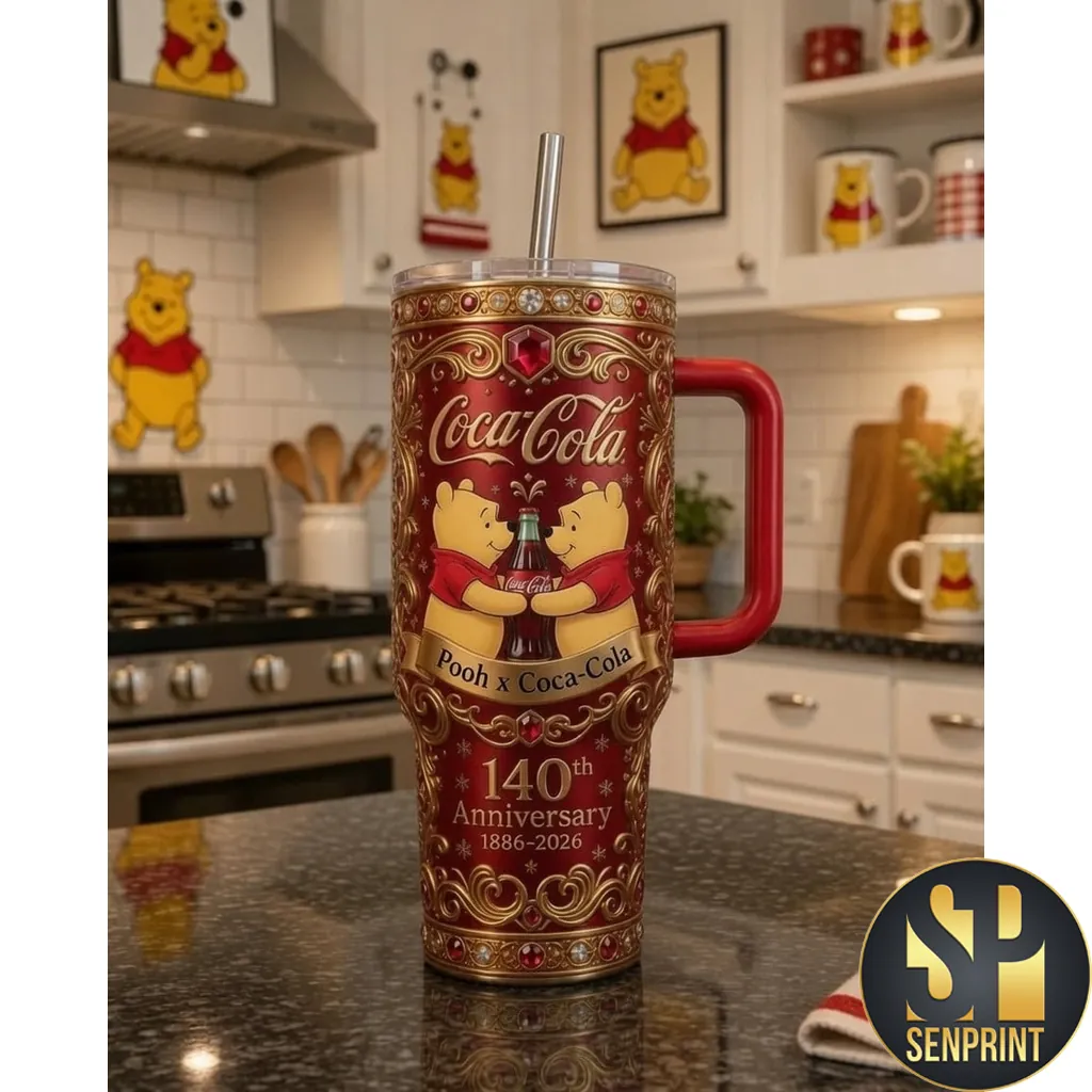 Winnie the Pooh x Coca-Cola 140th Anniversary Limited Edition 40oz Tumbler