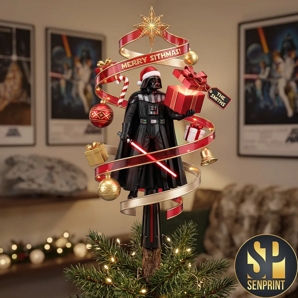 Star Wars Darth Vader Merry Sithmas Personalized Christmas Tree Topper