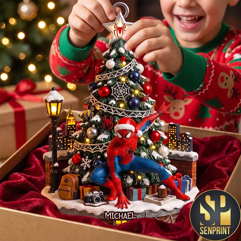 Spider-Man Holiday City Hero Personalized Tabletop Ornament