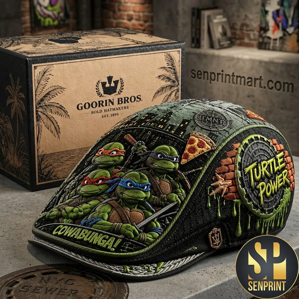 TMNT Cowabunga Turtle Power Premium 3D Embroidered Jeff Cap