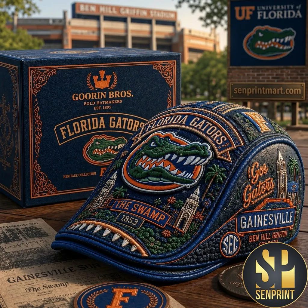 Florida Gators Goorin Bros Premium Embroidered Flat Cap