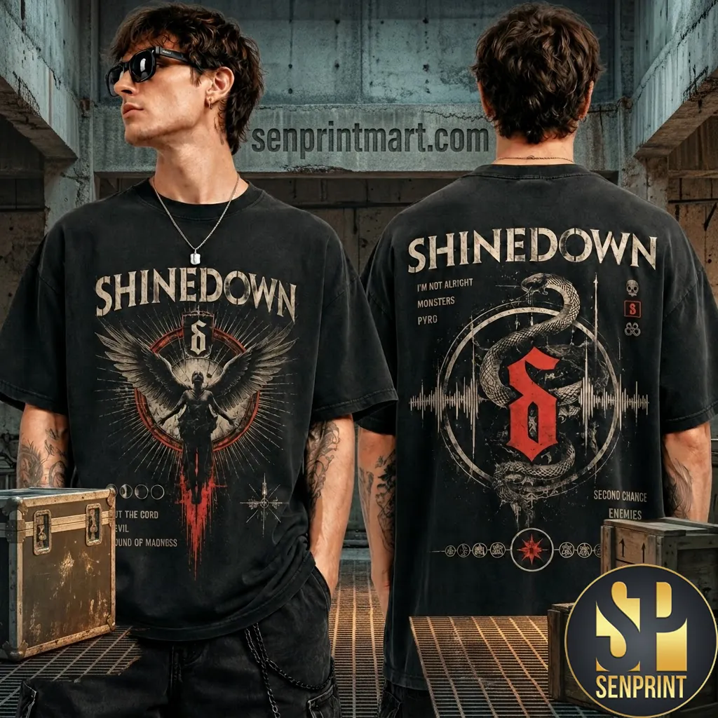 Shinedown Sound of Madness Vintage Washed Graphic T-Shirt