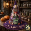 Hocus Pocus Sanderson Sisters I Smell Children Halloween Patchwork Quilted Witch Hat Hocus Pocus Sanderson Sisters I Smell Children Halloween Patchwork Quilted Witch Hat