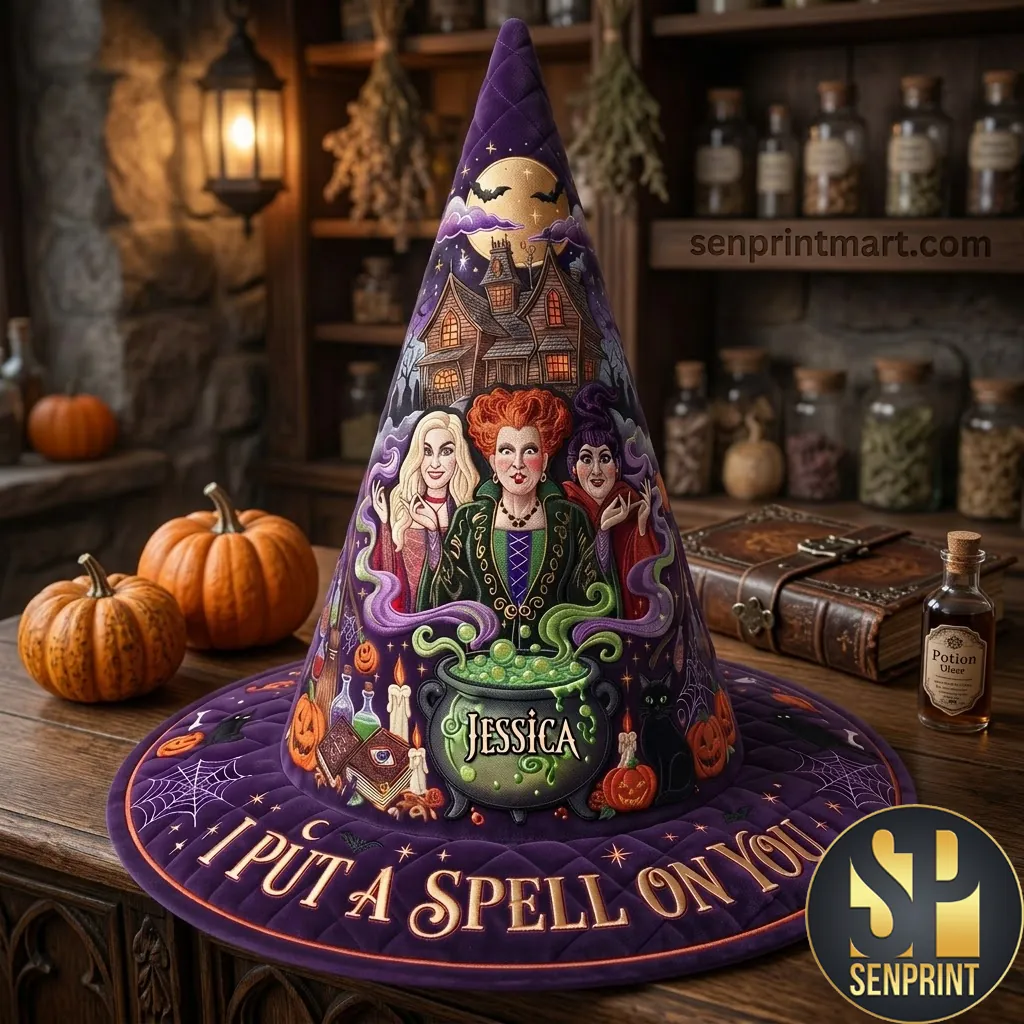 Sanderson Sisters I Put A Spell On You Personalized Quilted Witch Hat