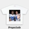 Dallas Cowboys Dak Prescott and DaRon Bland Funny Drinking and Middle Finger Graphic T-Shirt
