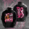 Black Woman Breast Cancer Awareness Pink Ribbon Pink Warrior Graphic T-Shirt