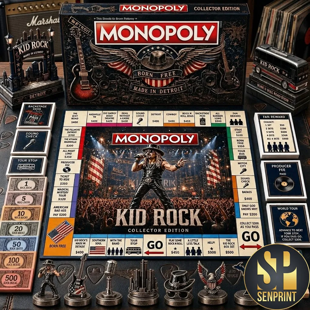 Kid Rock Born Free Collector Edition Custom Monopoly Board Game