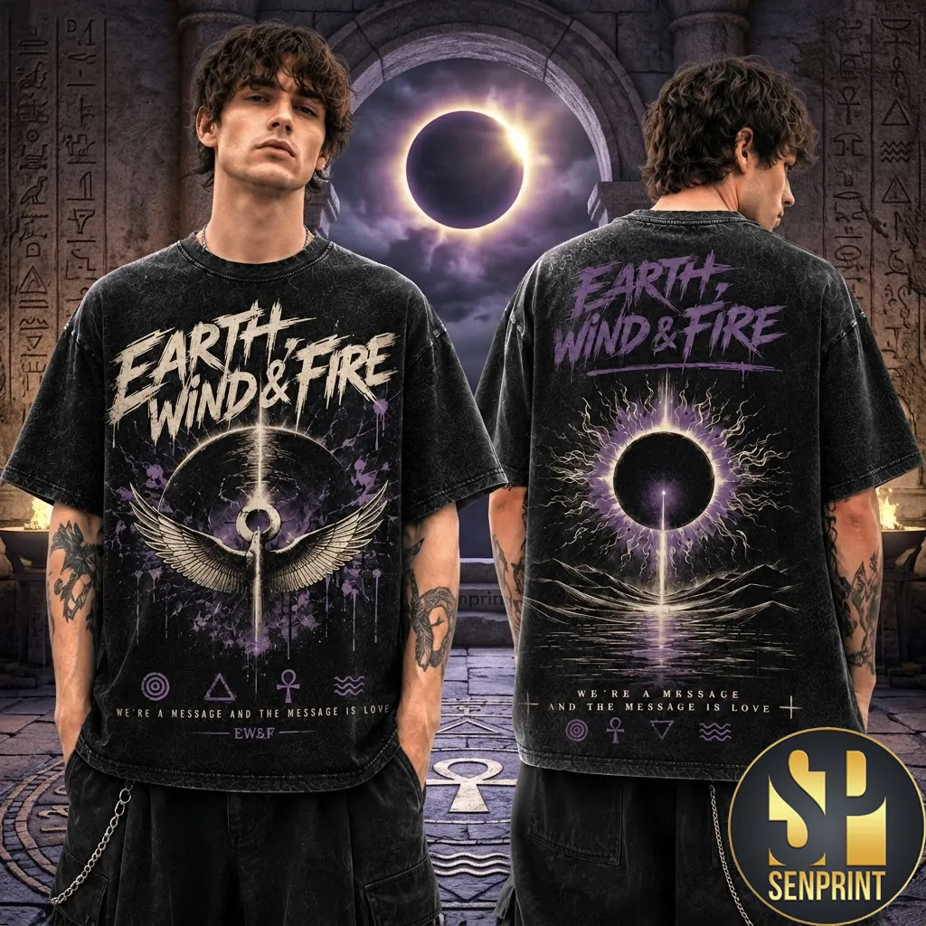 Earth Wind And Fire Cosmic Soul Funk Graphic Vintage T-Shirt