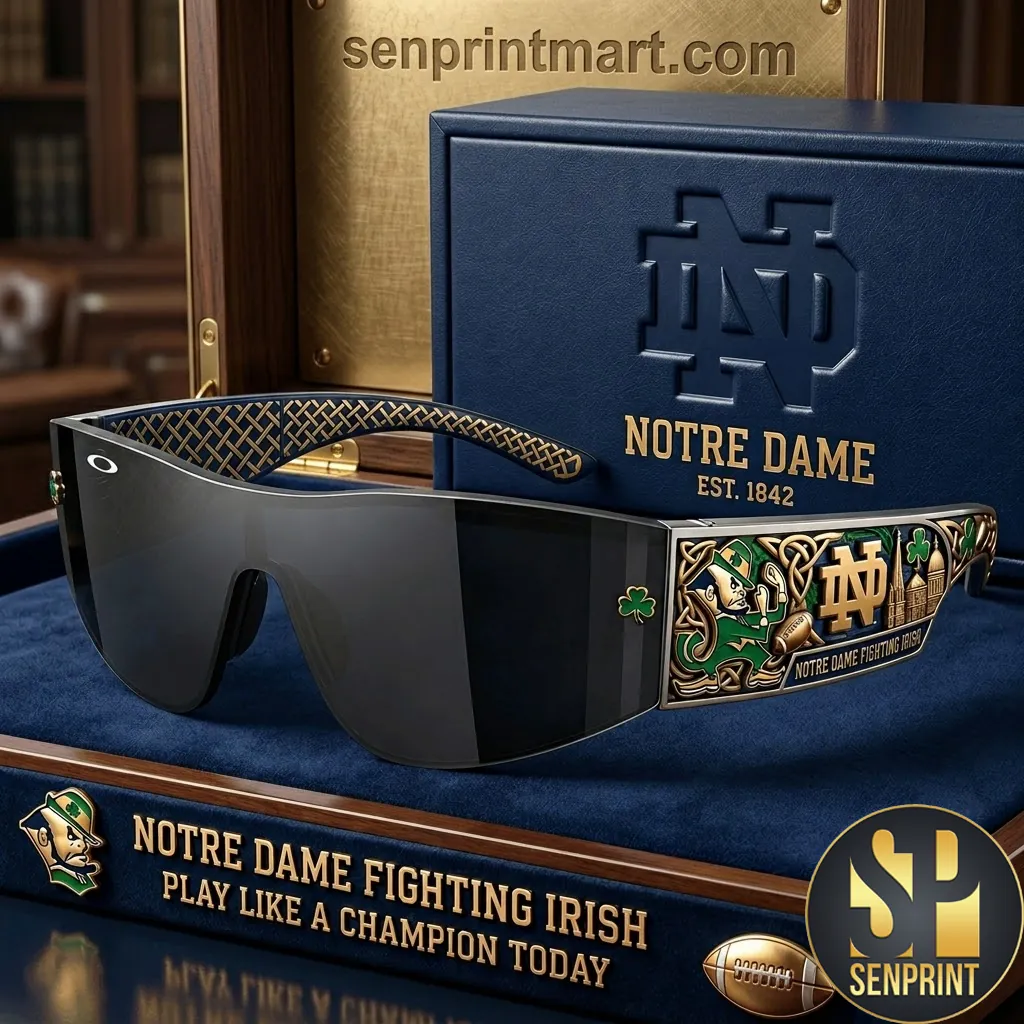Notre Dame Fighting Irish Play Like A Champion Today Premium Sunglasses