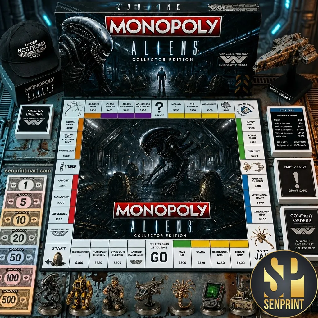 Aliens Monopoly Collector Edition Sci-Fi Strategy Board Game
