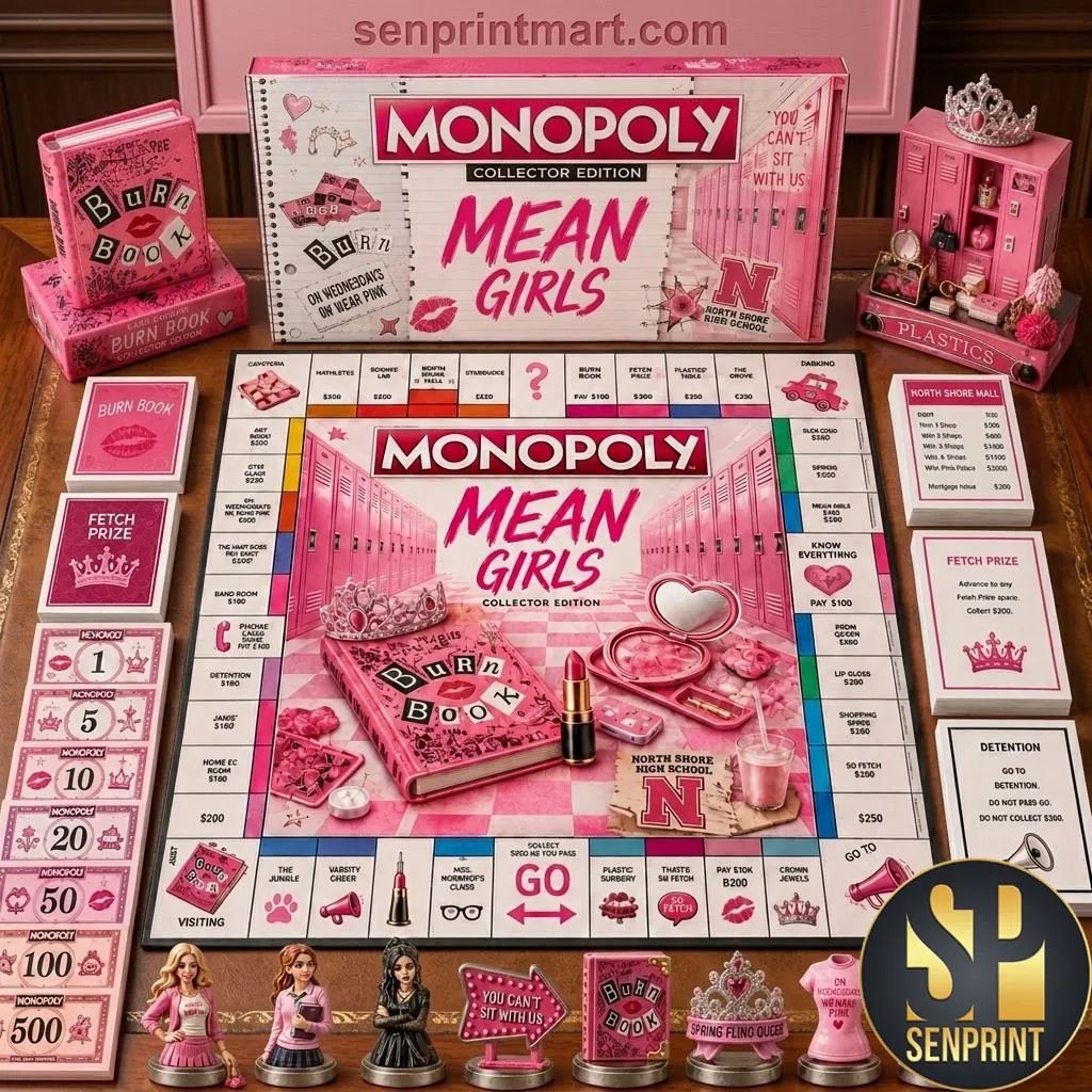 Monopoly Mean Girls Collector Edition Premium Pink Board Game
