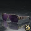 Outlander Collection Vintage Gold Engraved Tartan Sunglasses