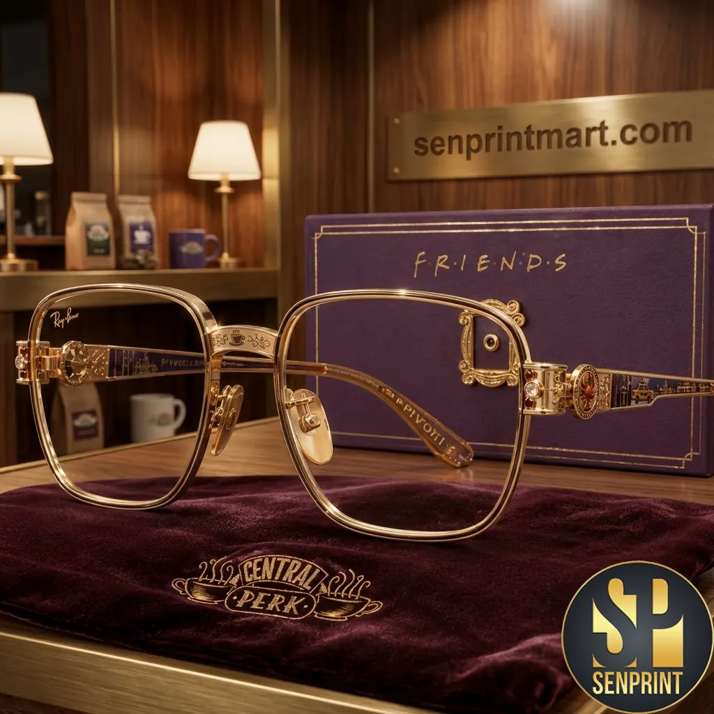 Friends Central Perk Premium Gold Unisex Sunglasses