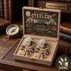 Cincinnati Bengals Who Dey Crystal Helmet and Bow Dangle Earrings Cincinnati Bengals Who Dey Crystal Helmet and Bow Dangle Earrings