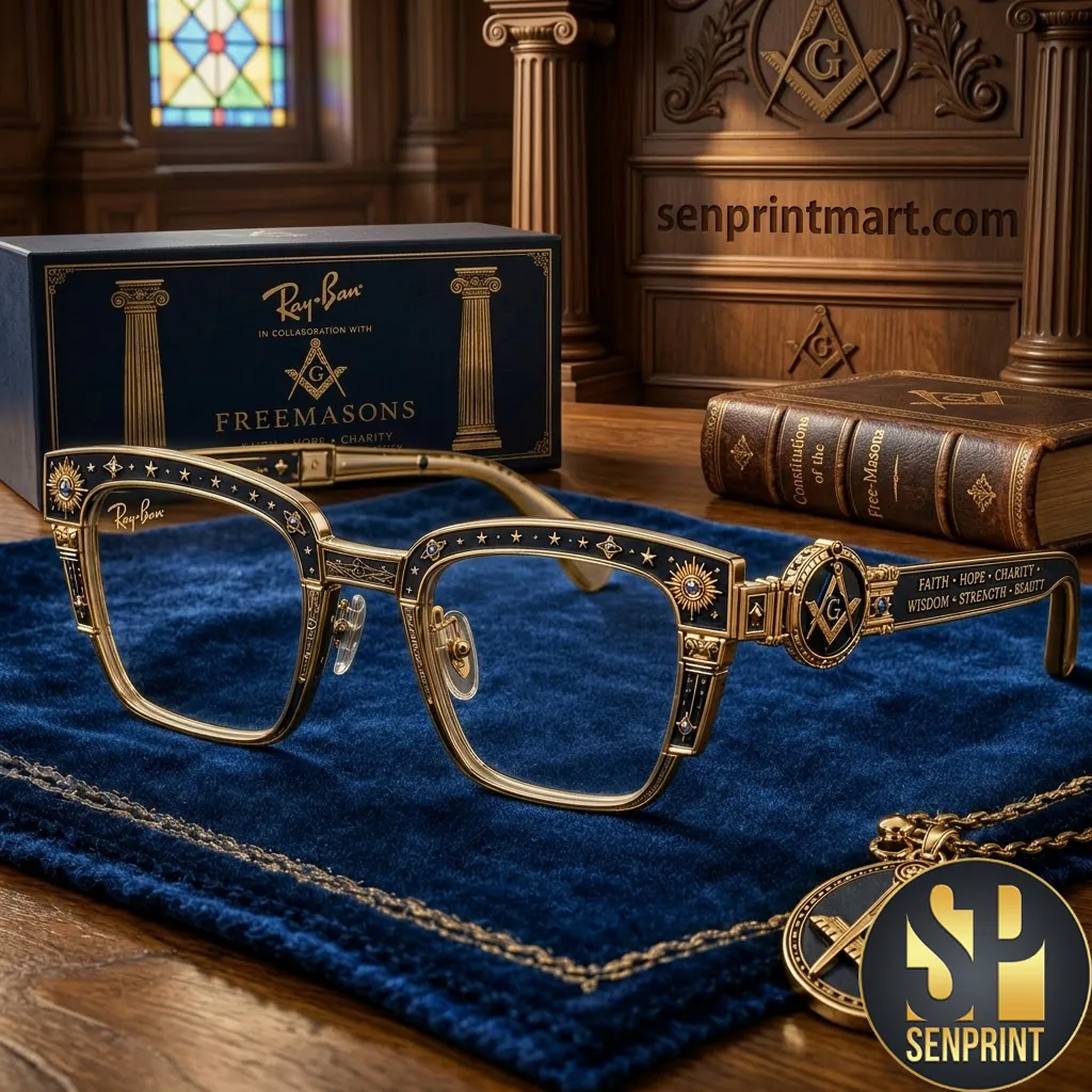 Ray-Ban Freemasons Limited Edition Gold Luxury Sunglasses