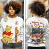 Disney Winnie the Pooh 100th Anniversary Retro VHS Stack 3D All Over Print T-Shirt