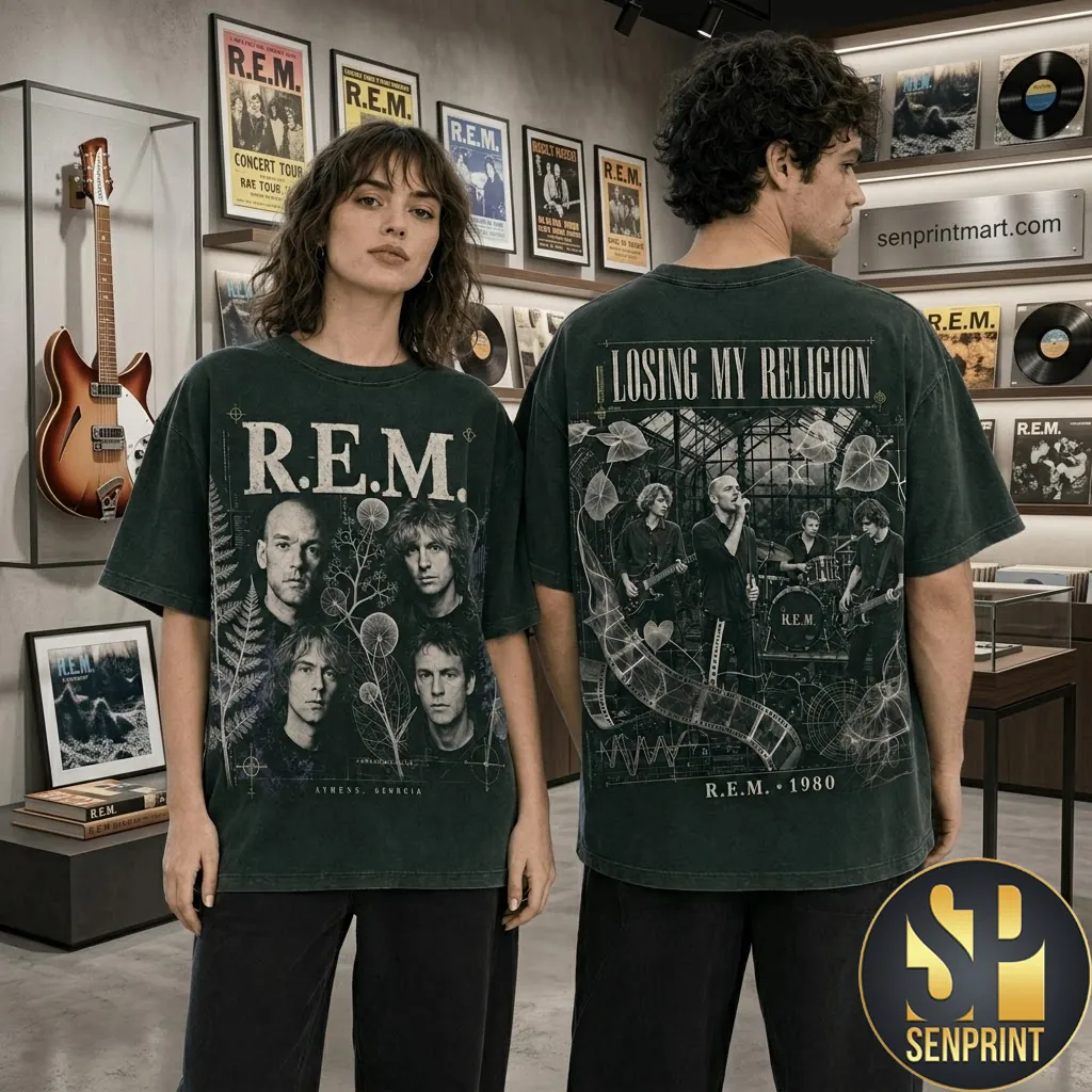 REM Losing My Religion Vintage Alternative Rock Band Graphic T-Shirt