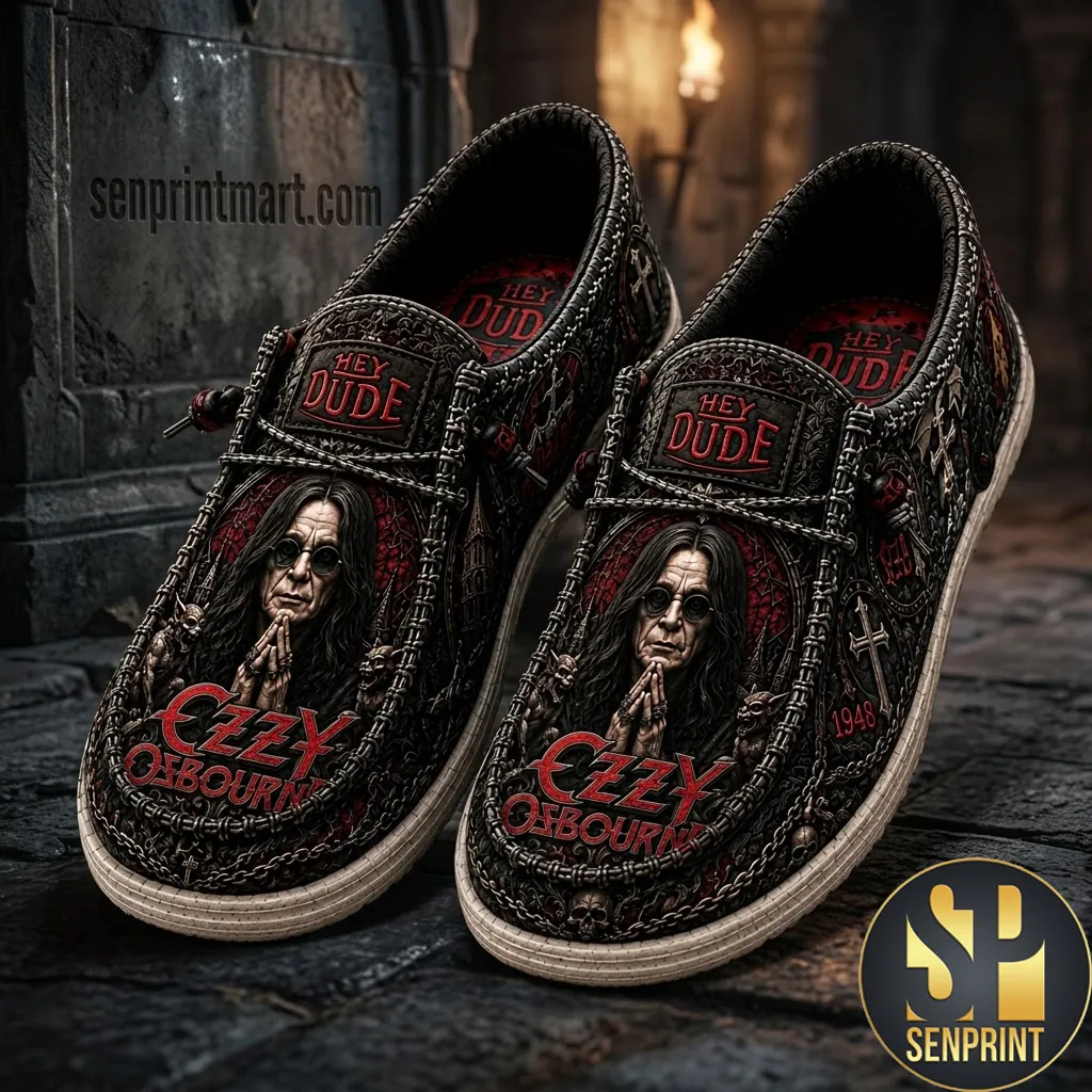 Ozzy Osbourne Graphic Print Casual Comfort Loafer Shoes