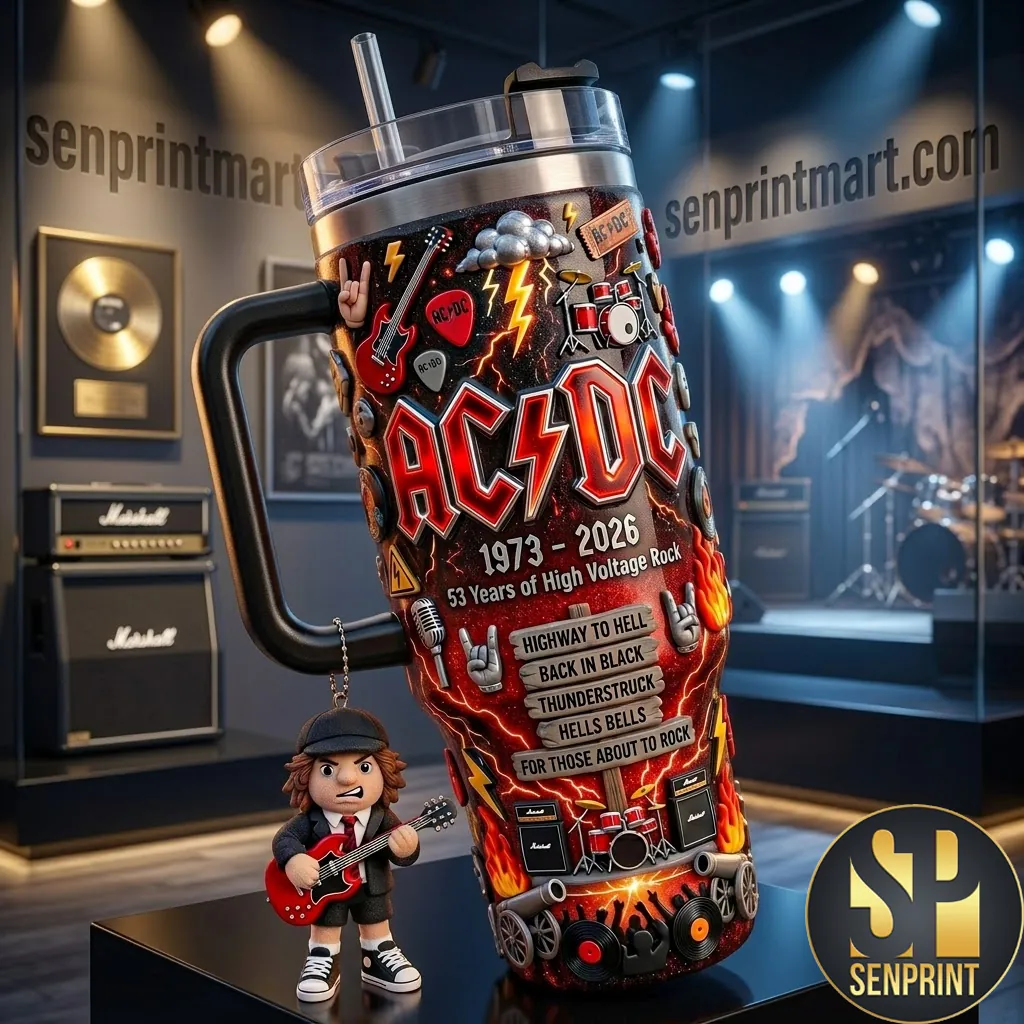 AC/DC 53 Years Of High Voltage Rock Anniversary Stainless Steel Tumbler