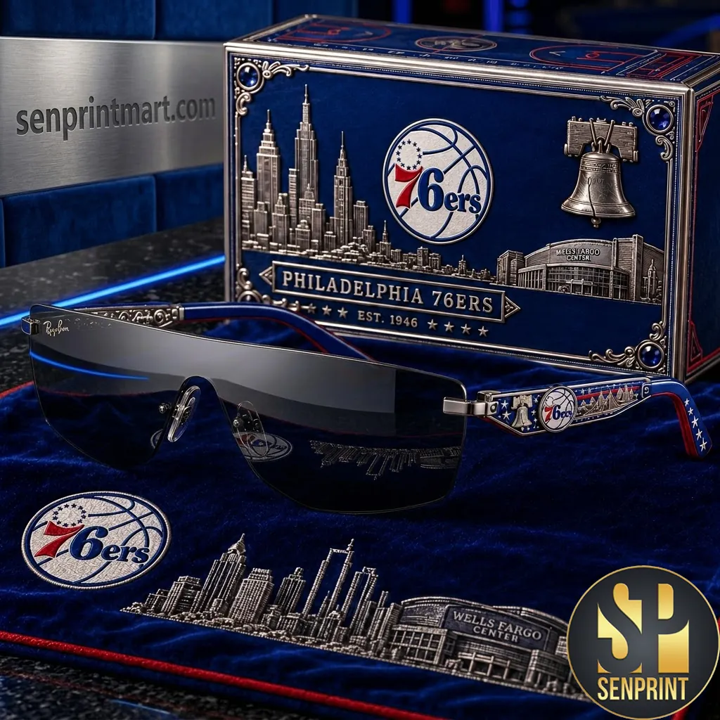 Philadelphia 76ers Est 1946 Premium Luxury Unisex Shield Sunglasses