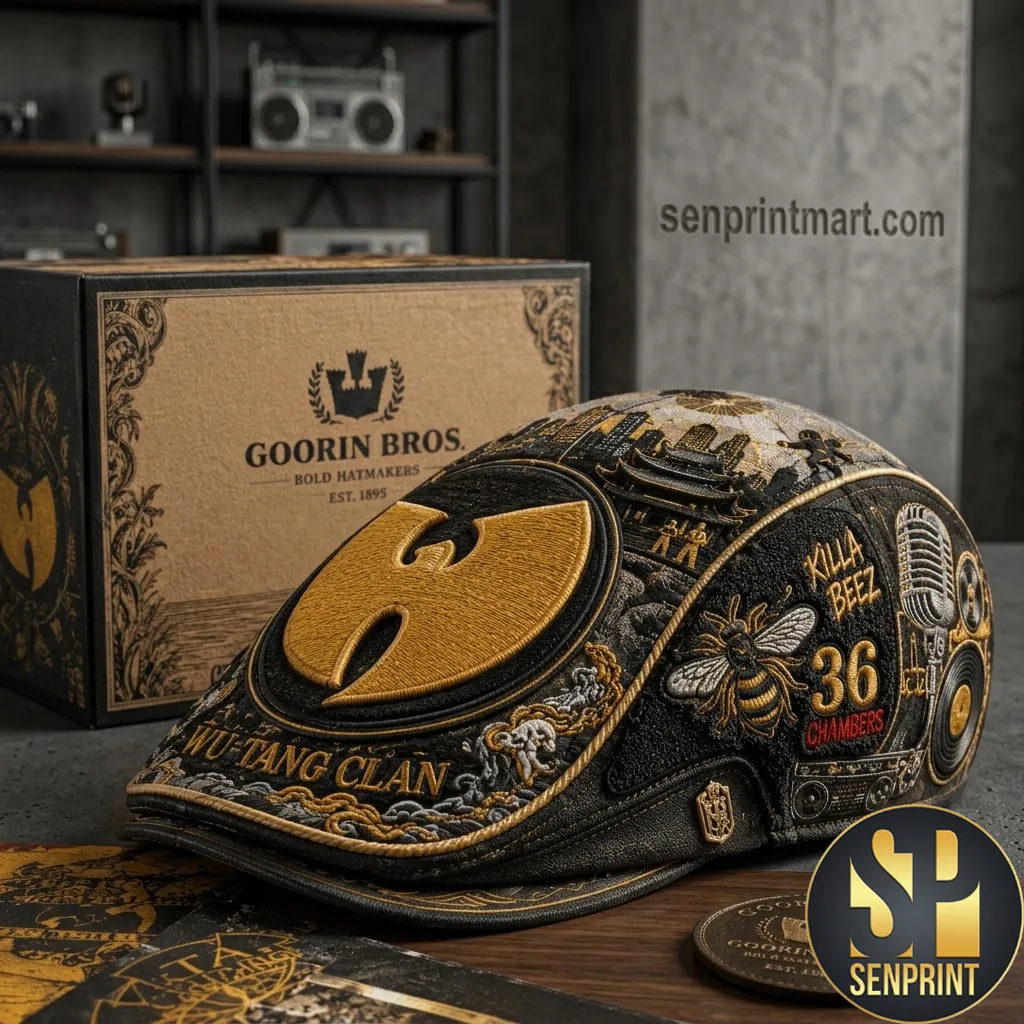Wu-Tang Clan 36 Chambers Premium Embroidered Flat Cap