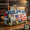 Snoopy Patriotic American Flag Print Travel Duffle Bag